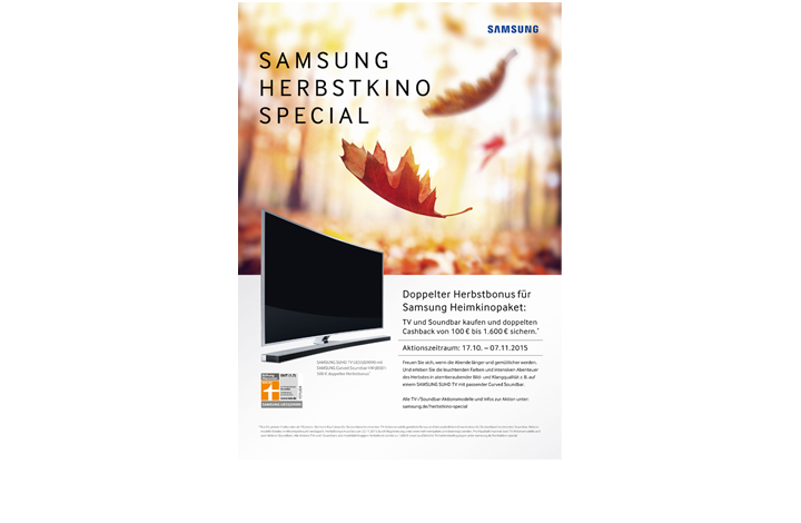 Samsung beschert Heimkino-Fans goldenen Herbst